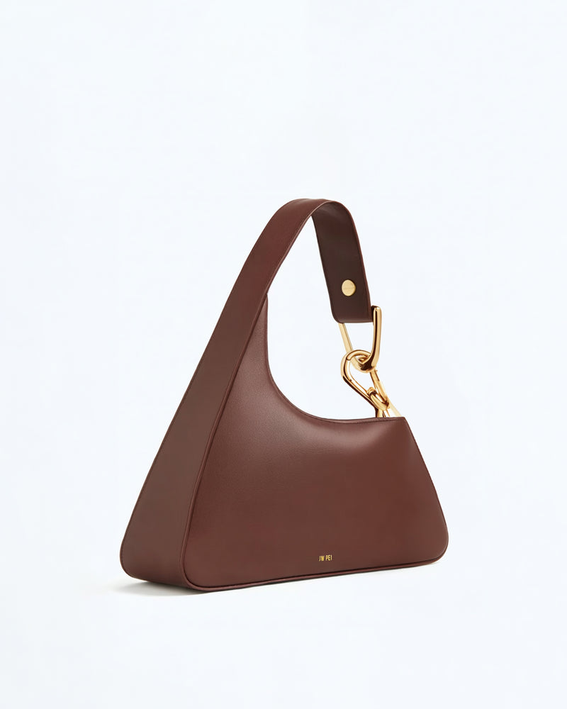 Jade Triangle Shoulder Bag - Brown