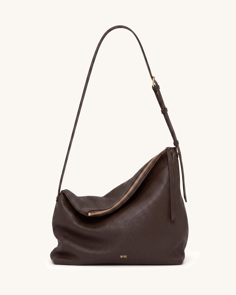 Harlee Slouchy Shoulder Bag - Dark Brown