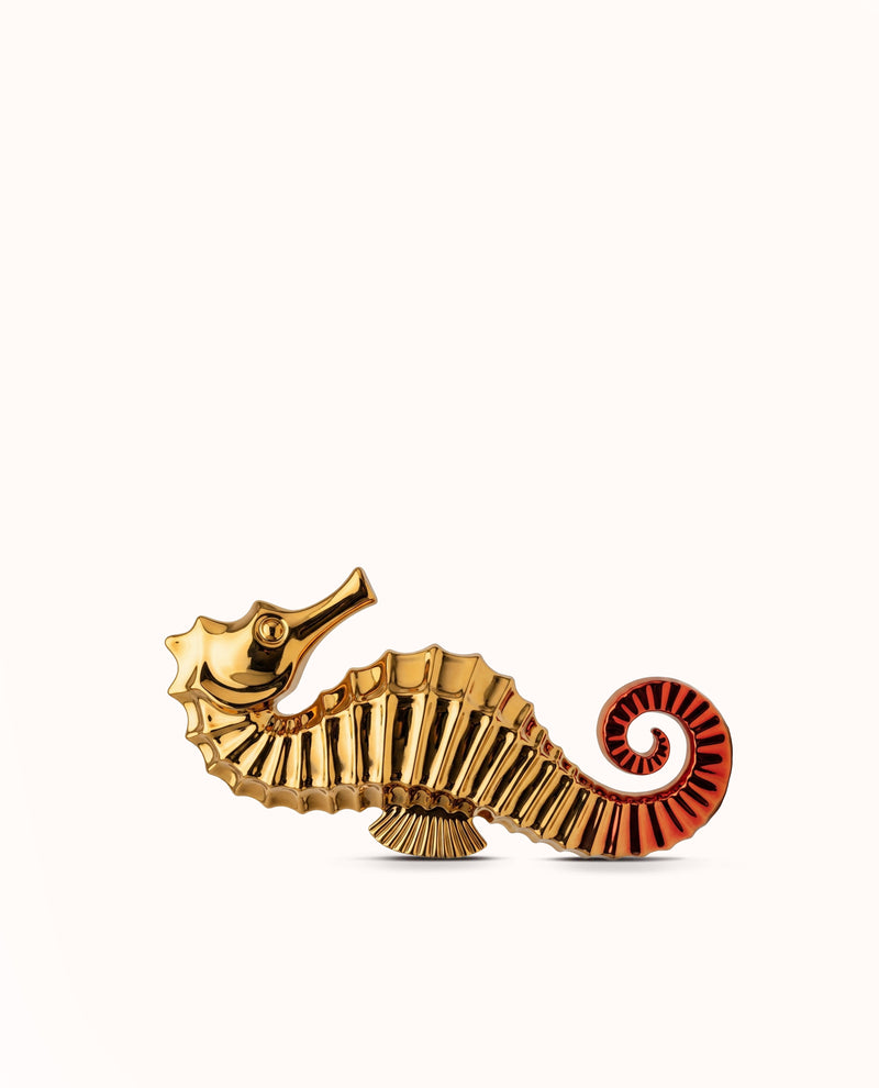 Maya Seahorse Clutch - Gold