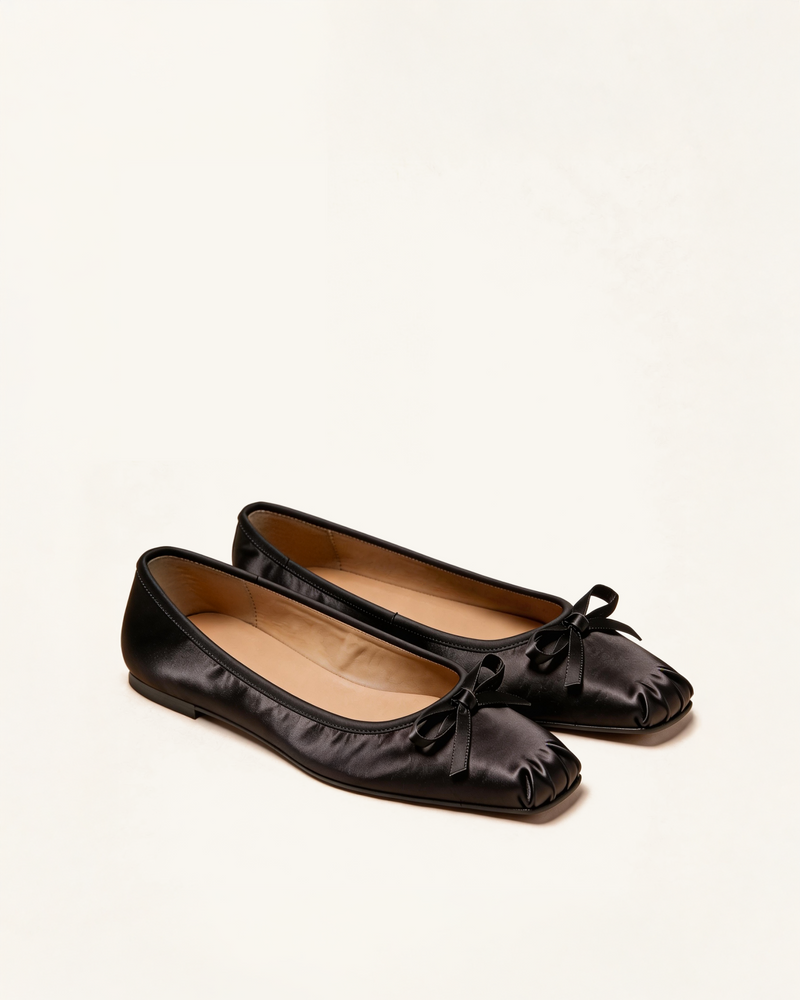 Hannah Bow Flats – Black