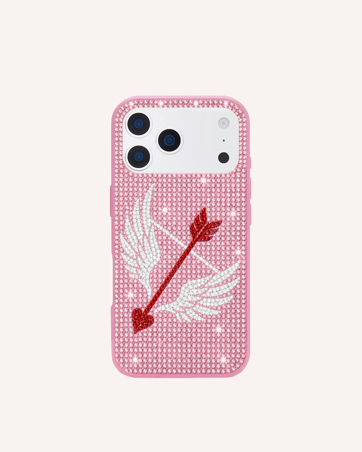 Winged Heart Arrow Phone Case – Pink