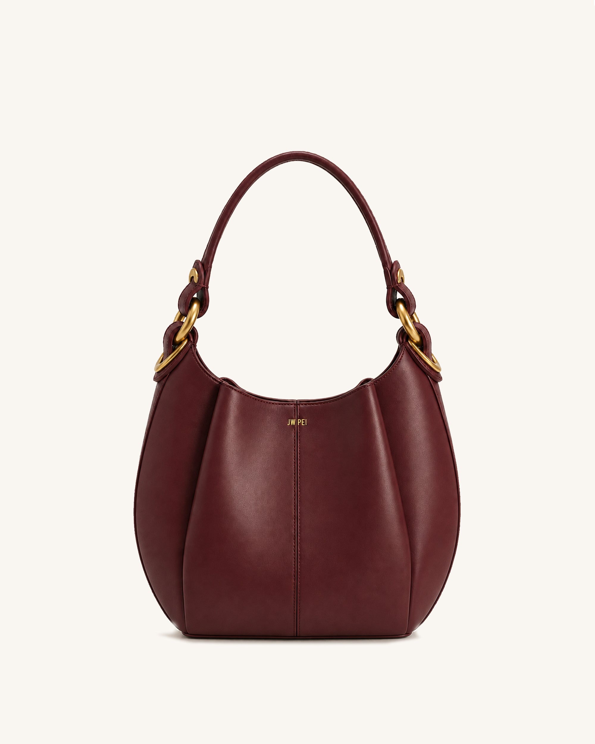 Nala Soft Structured Top Handle Crossbody Bag - Burgundy