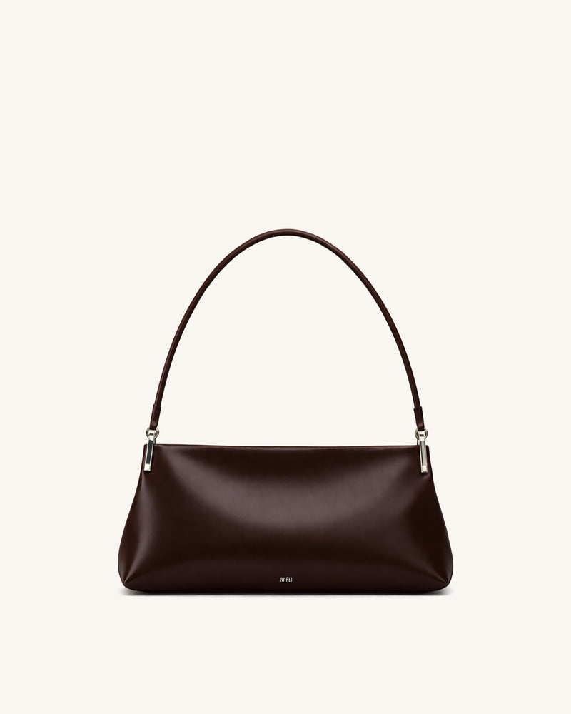 Avery Leather Shoulder Bag - Brown
