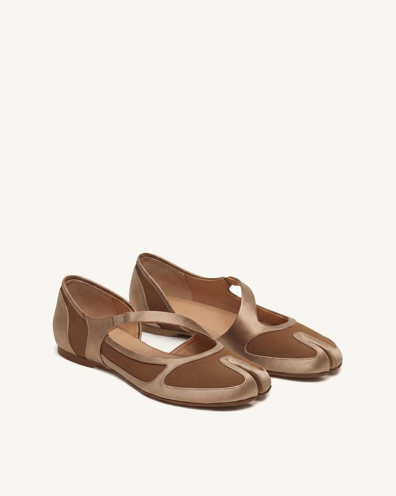 Hazel Split-Toe Mary Janes – Brown