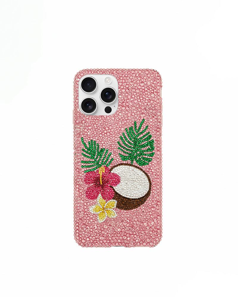 Chocolate Bar Artificial Crystal Phone Case – Pink