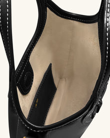 Brooke Mini Belted Embellished Top Handle Bag - Black