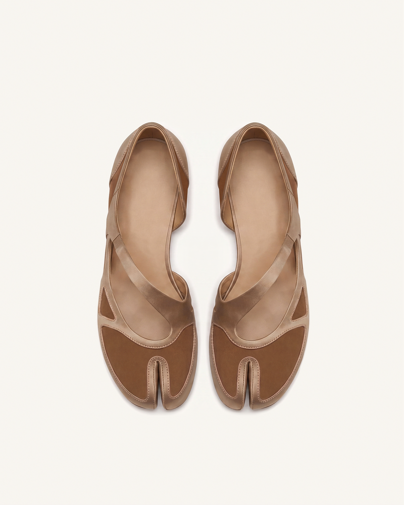 Hazel Split-Toe Mary Janes – Brown