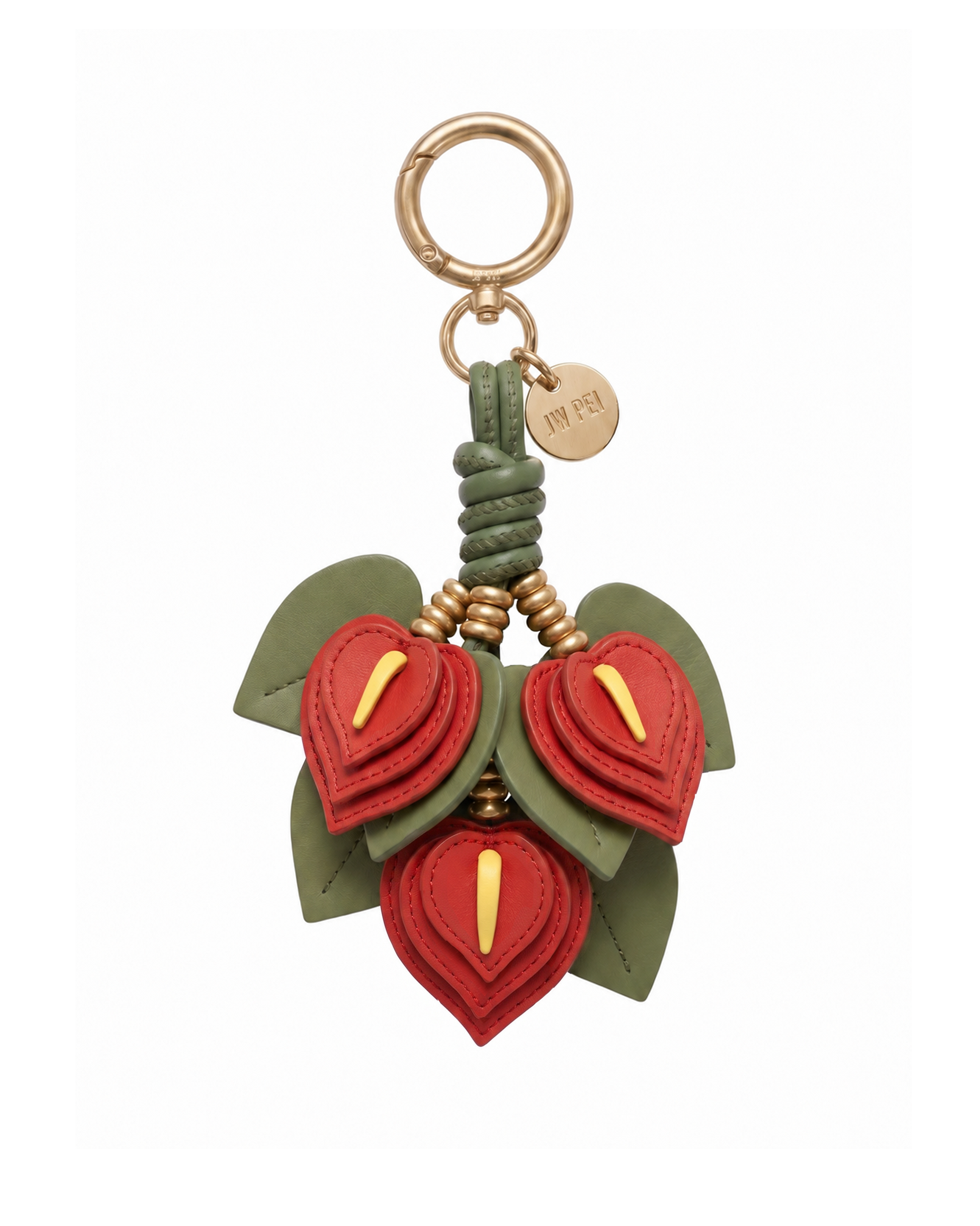 Anthurium Floral Bag Charm - Scarlet Red