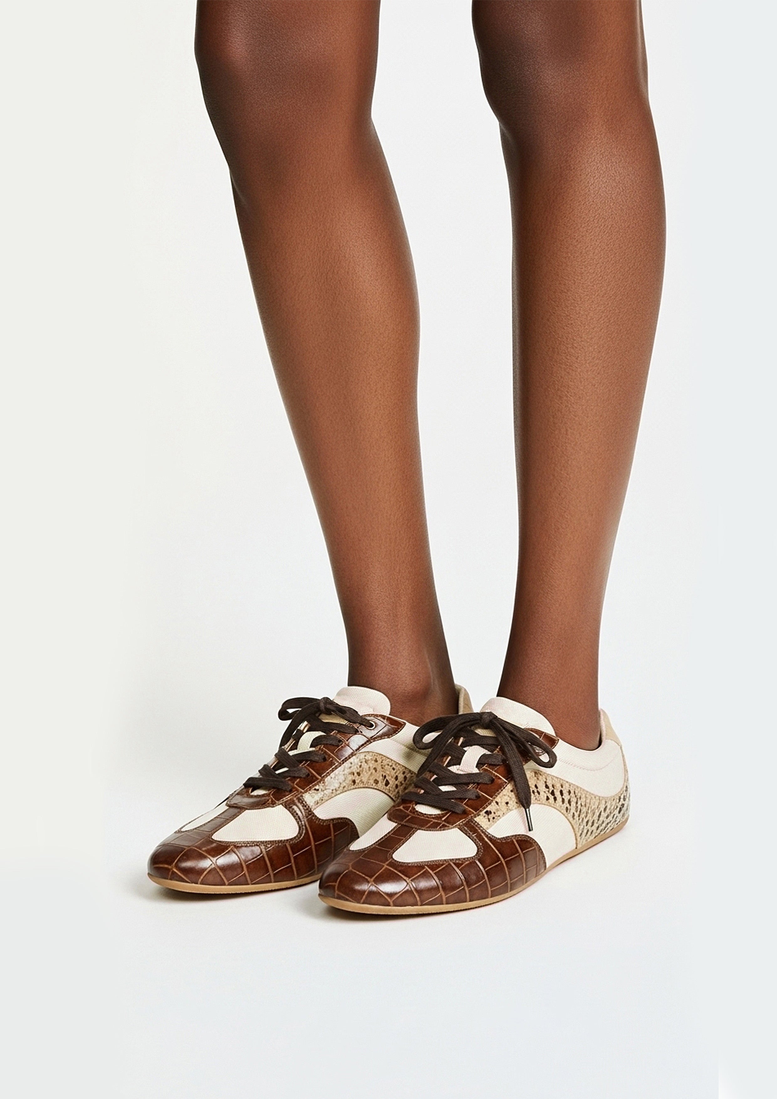 Hazel Retro Sneakers – Brown