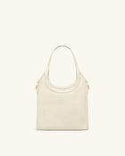 Brooke Mini Belted Embellished Orchid Beaded Top Handle Bag - Ivory