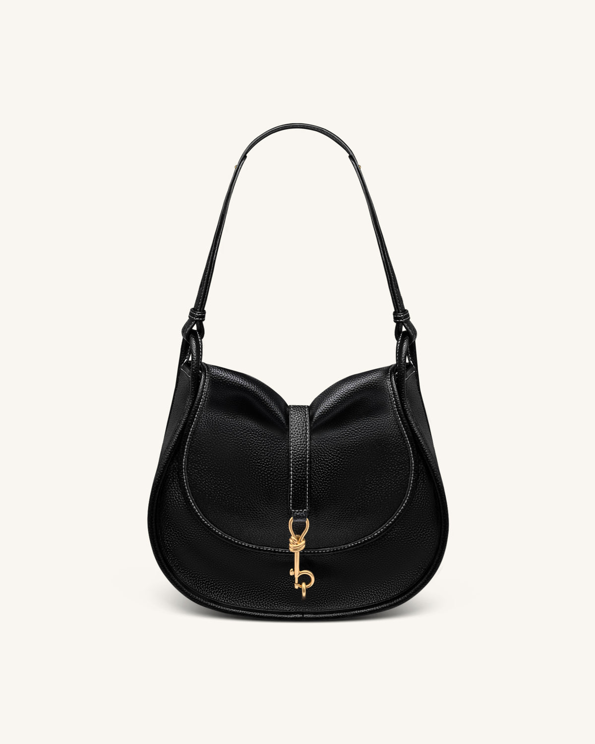 Arla Small Hobo Bag - Black Pebbled | JW PEI VAULTROOM HOBO BAG / SMALL / BLACK