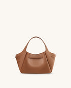 Mabel Soft Bow Tote Bag - Caramel Brown