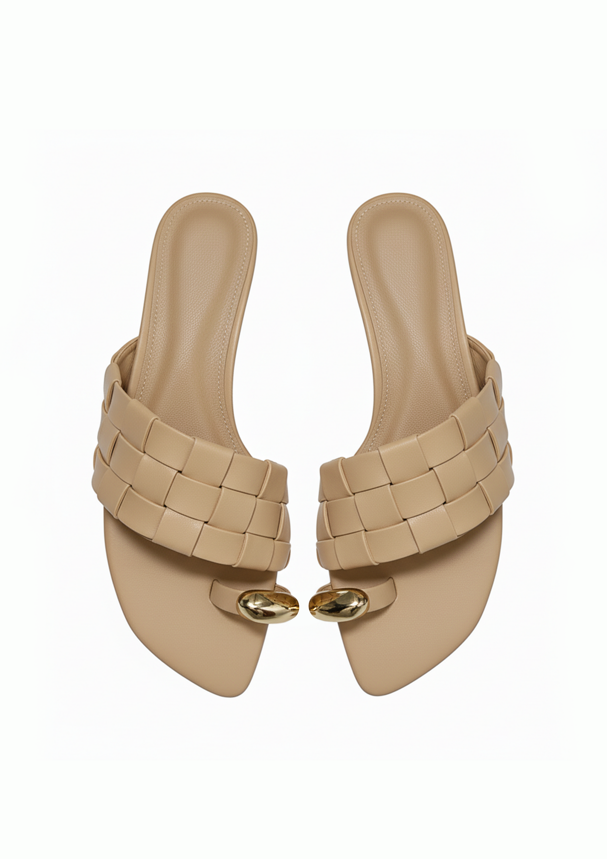 Ava Woven Toe Sandals – Neutral