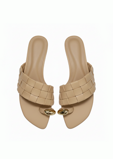 Ava Woven Toe Sandals – Neutral