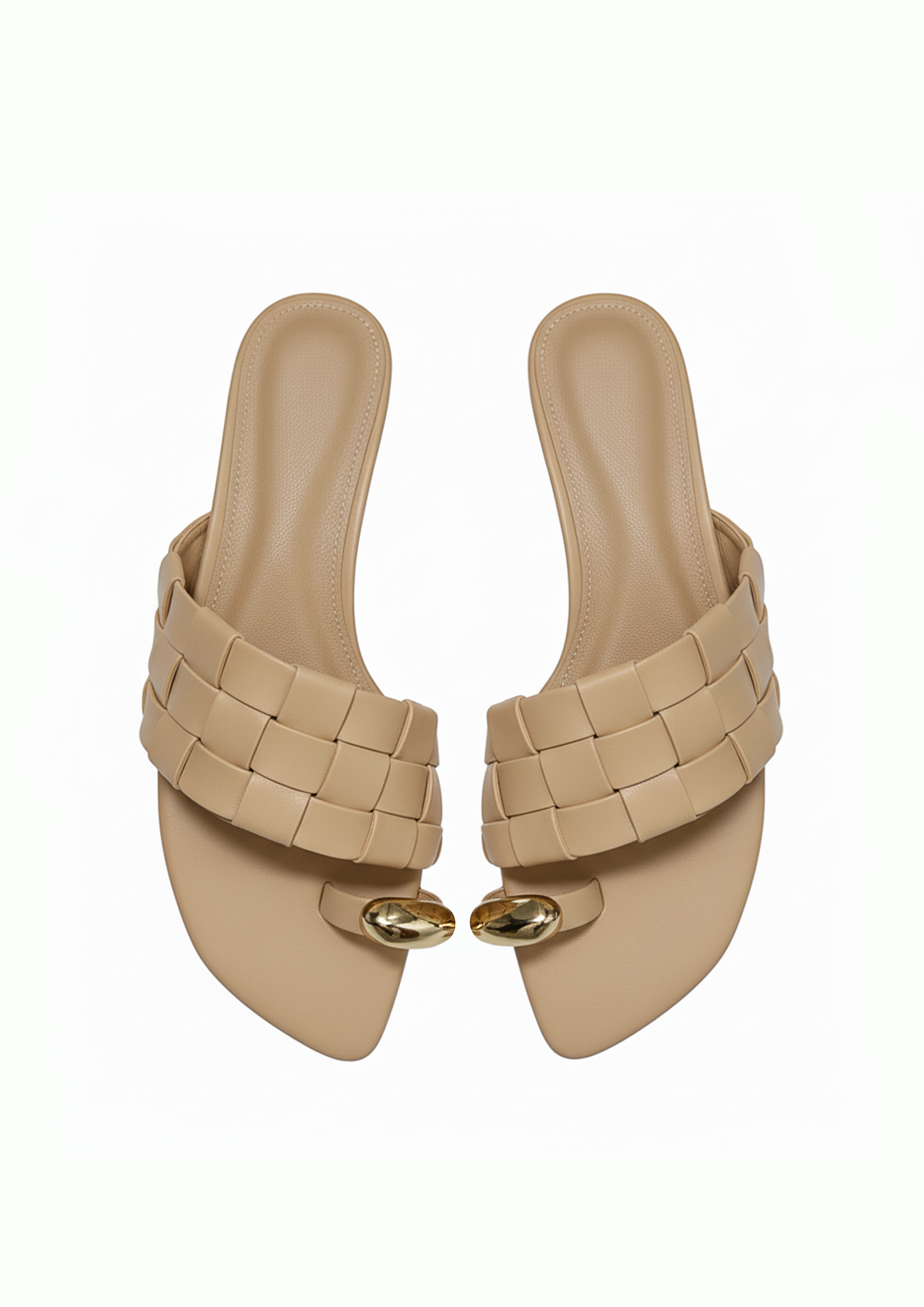 Ava Woven Toe Sandals – Neutral