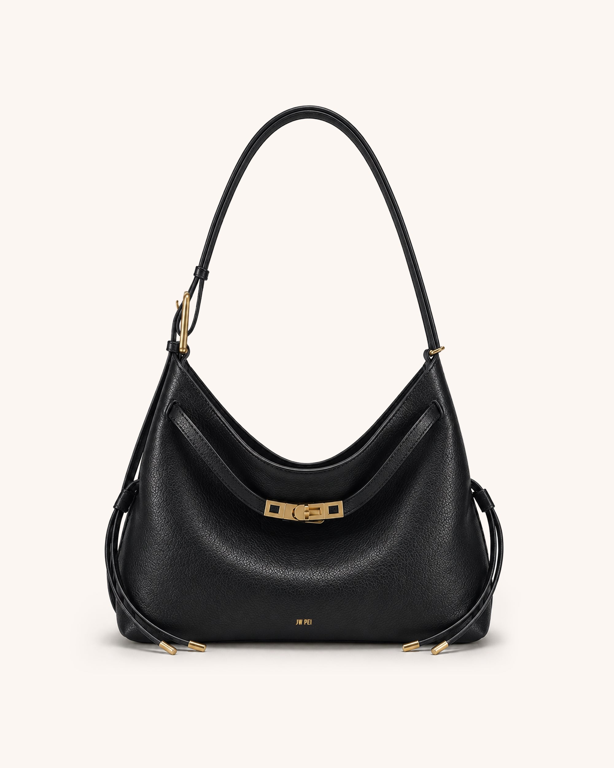 Noor Hobo Shoulder Bag - Black