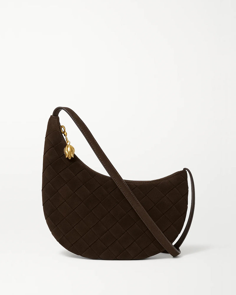 Luna Woven Saddle Bag - Brown