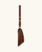Diana Ring Flap Saddle Bag - Brown
