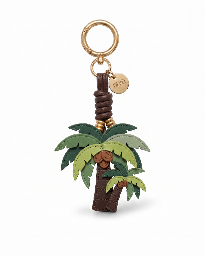 Coconut Palm Bag Charm - Green Multi