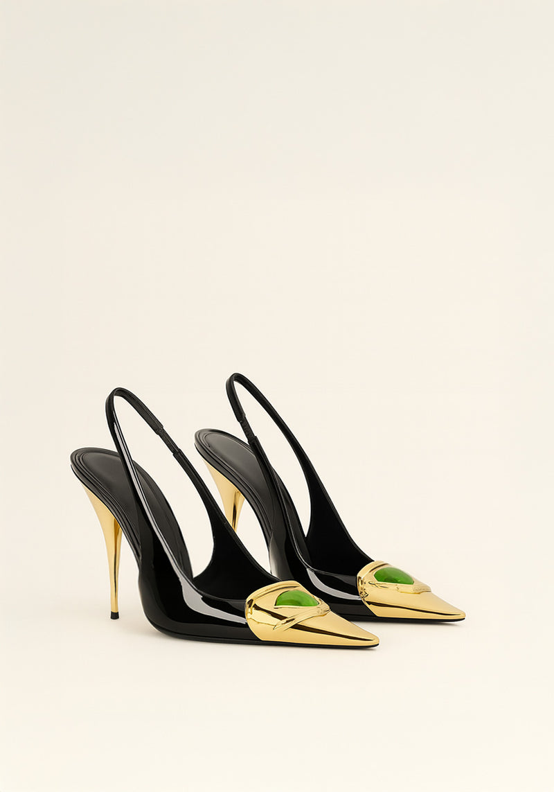 Ivy Slingback Pumps – Black
