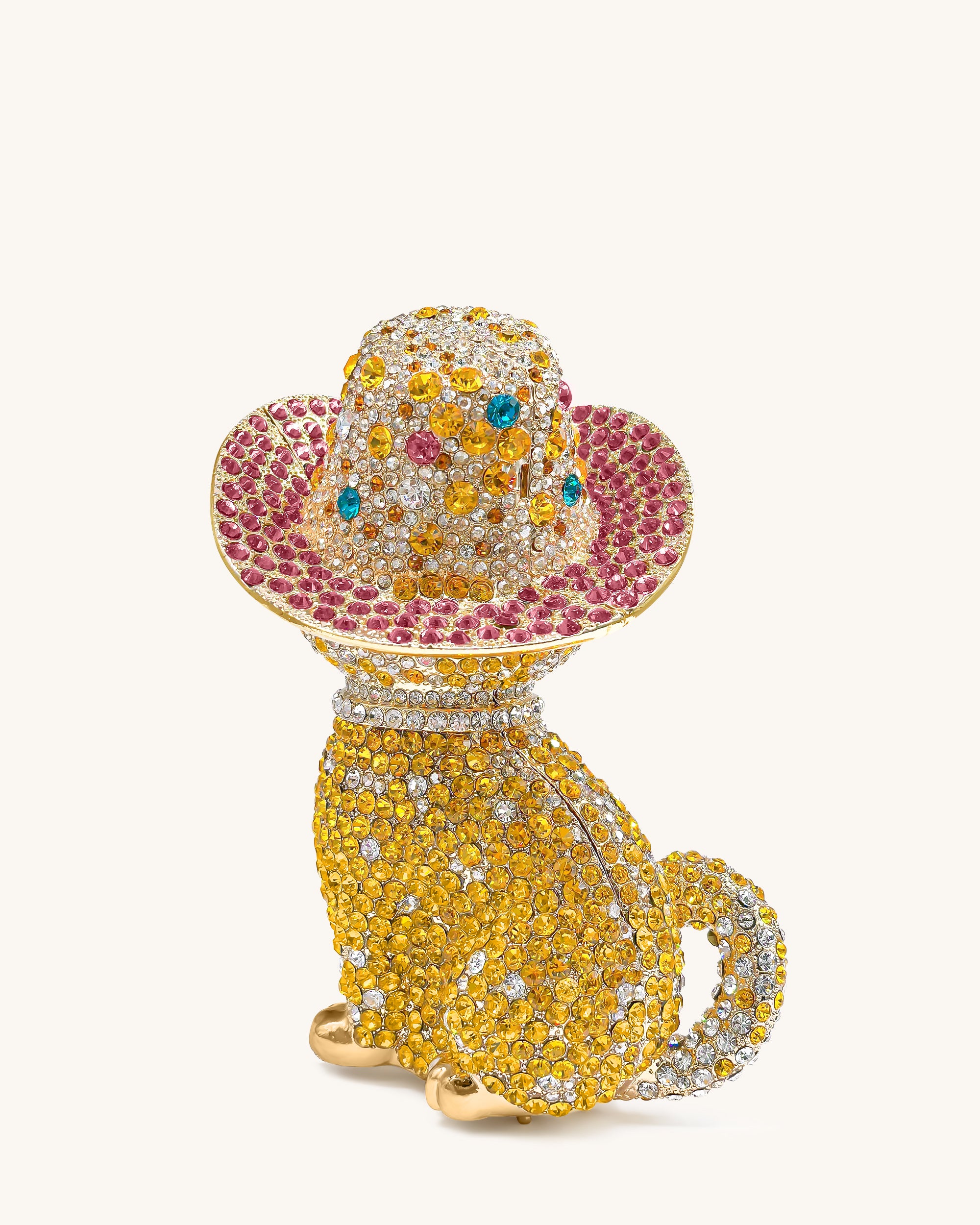 Glamorous Cat Clutch - Multicolor Gold | JW PEI