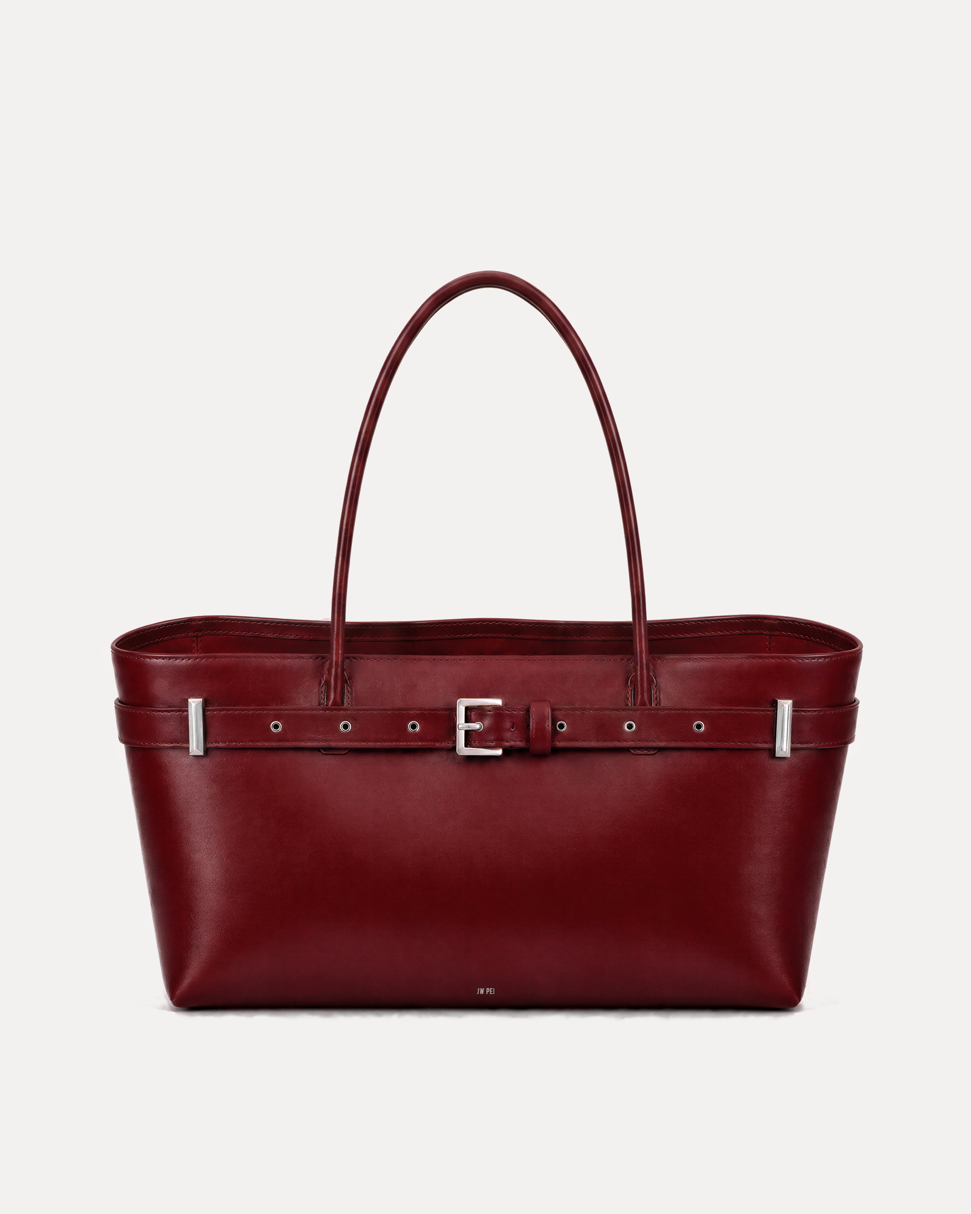 Soline Belt Tote Bag - Burgundy