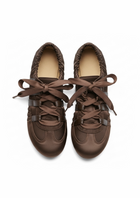 Ruby Ribboned Flats – Brown