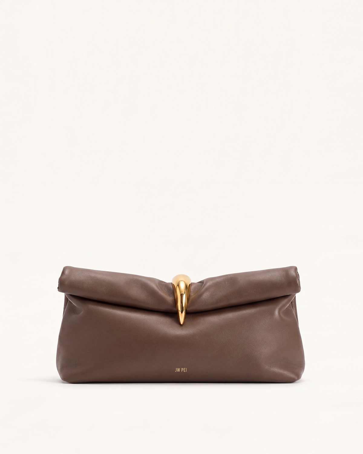 Avery Fold-Over Clutch - Brown