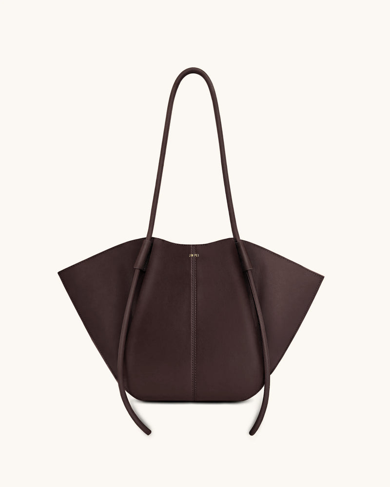 Nala Wide Tote Bag - Deep Brown
