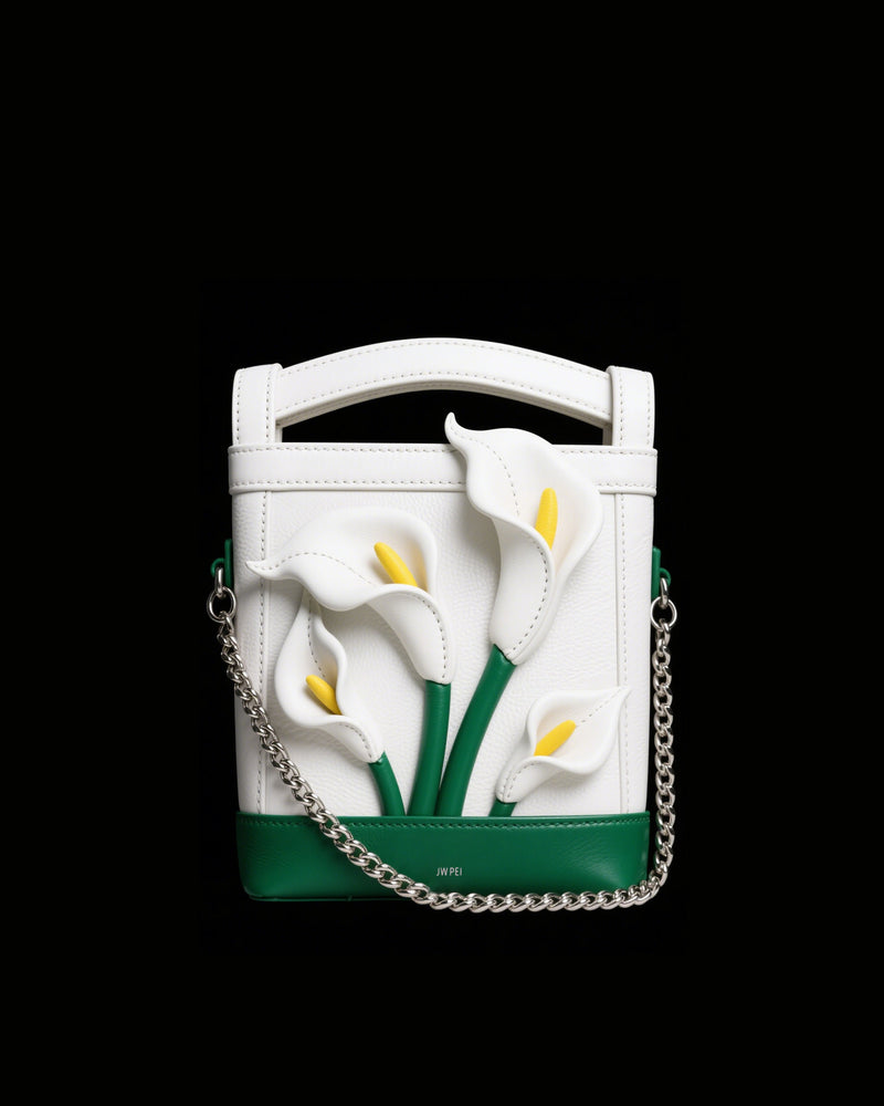 Calla Lily Box Bag - White