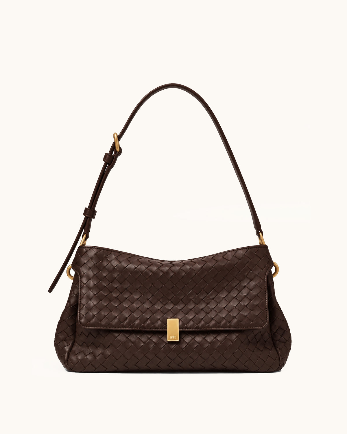 Delphine Woven Shoulder Bag - Brown