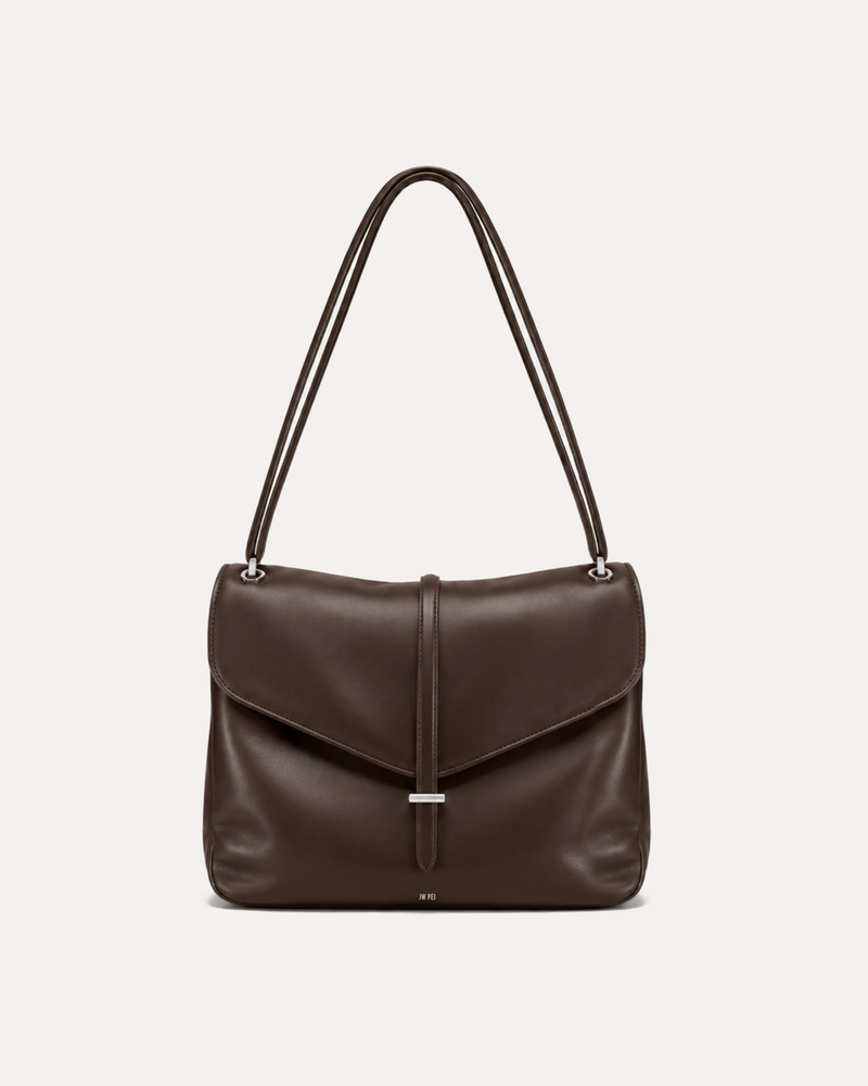 Flap Shoulder Bag - Brown