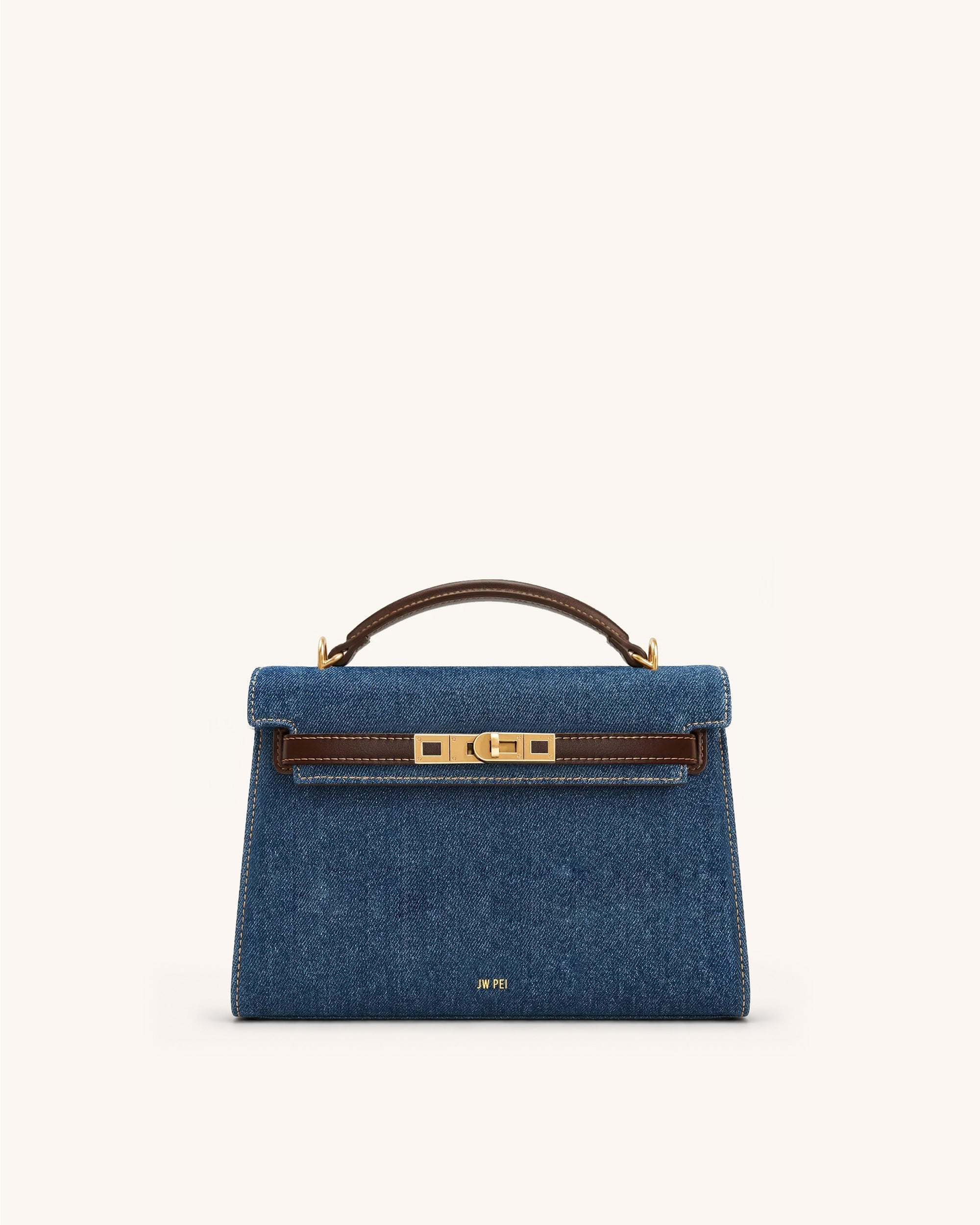 Noor Denim Satchel Bag - Blue