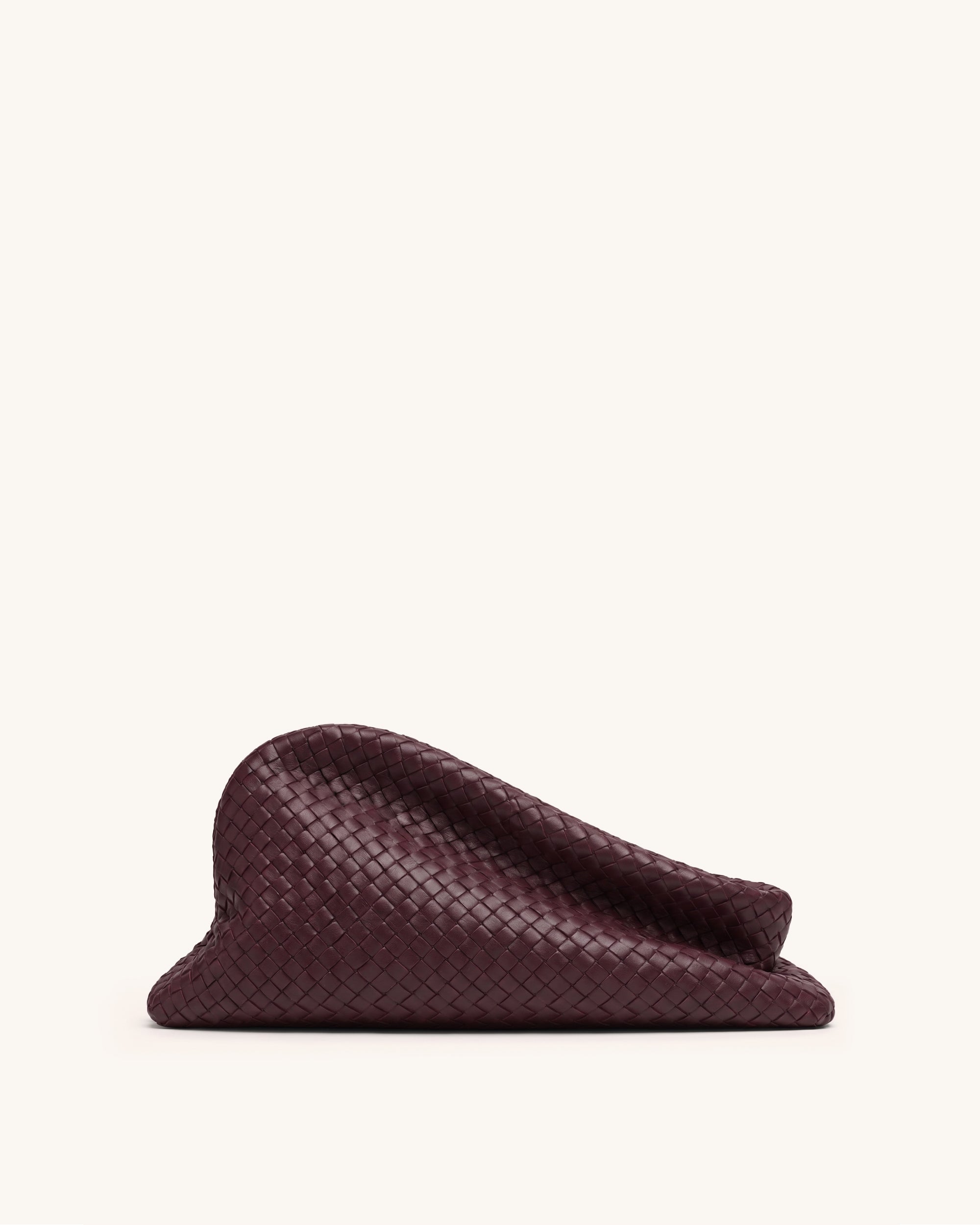 Harlee Woven Clutch - Burgundy