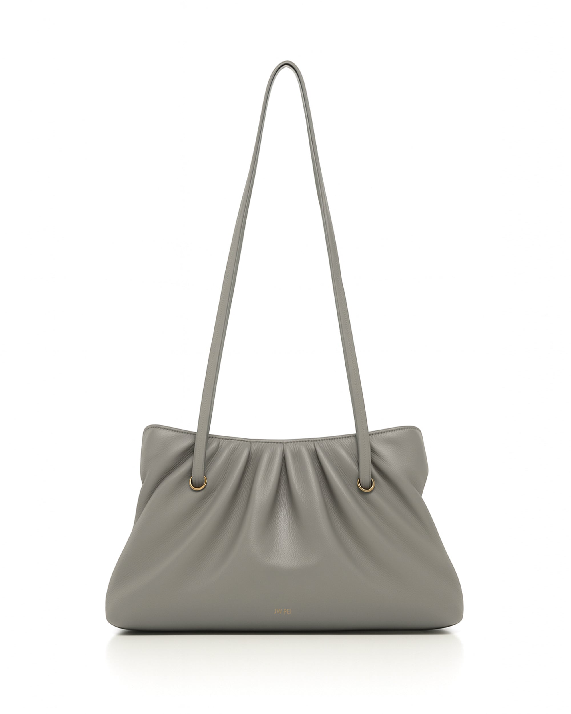 Mia Pleated Shoulder Bag - Grey