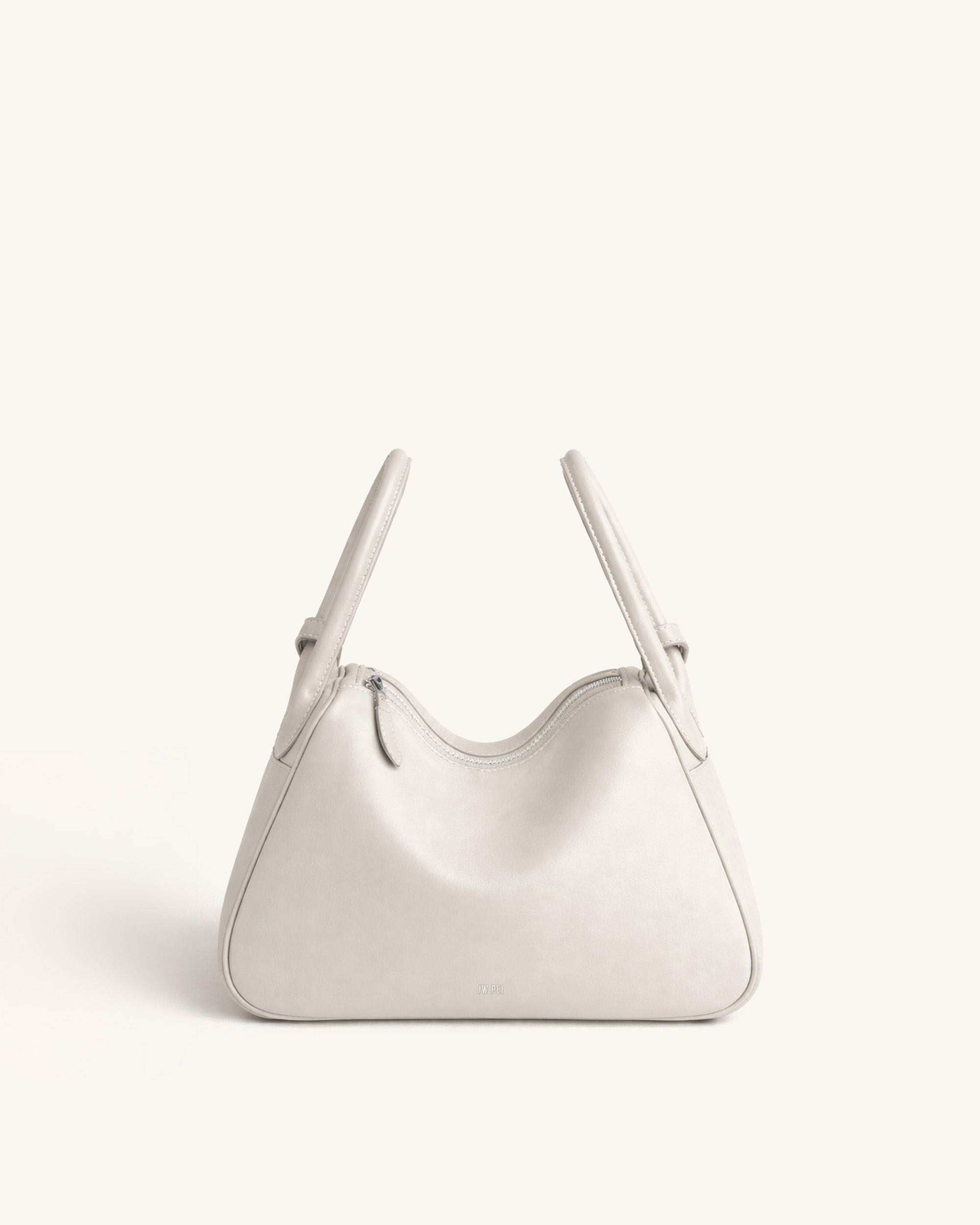 Mira Crescent Top Handle Bag - Ivory