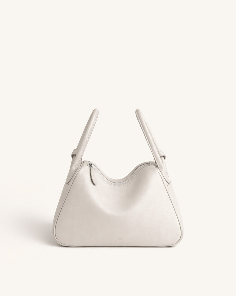 Mira Crescent Top Handle Bag - Ivory