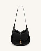 Arla Large Hobo Bag - Black Pebbled