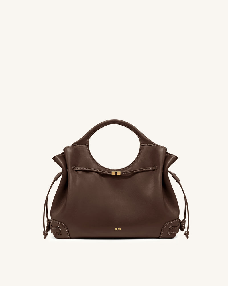 Elara Drawstring Tote Bag - Brown