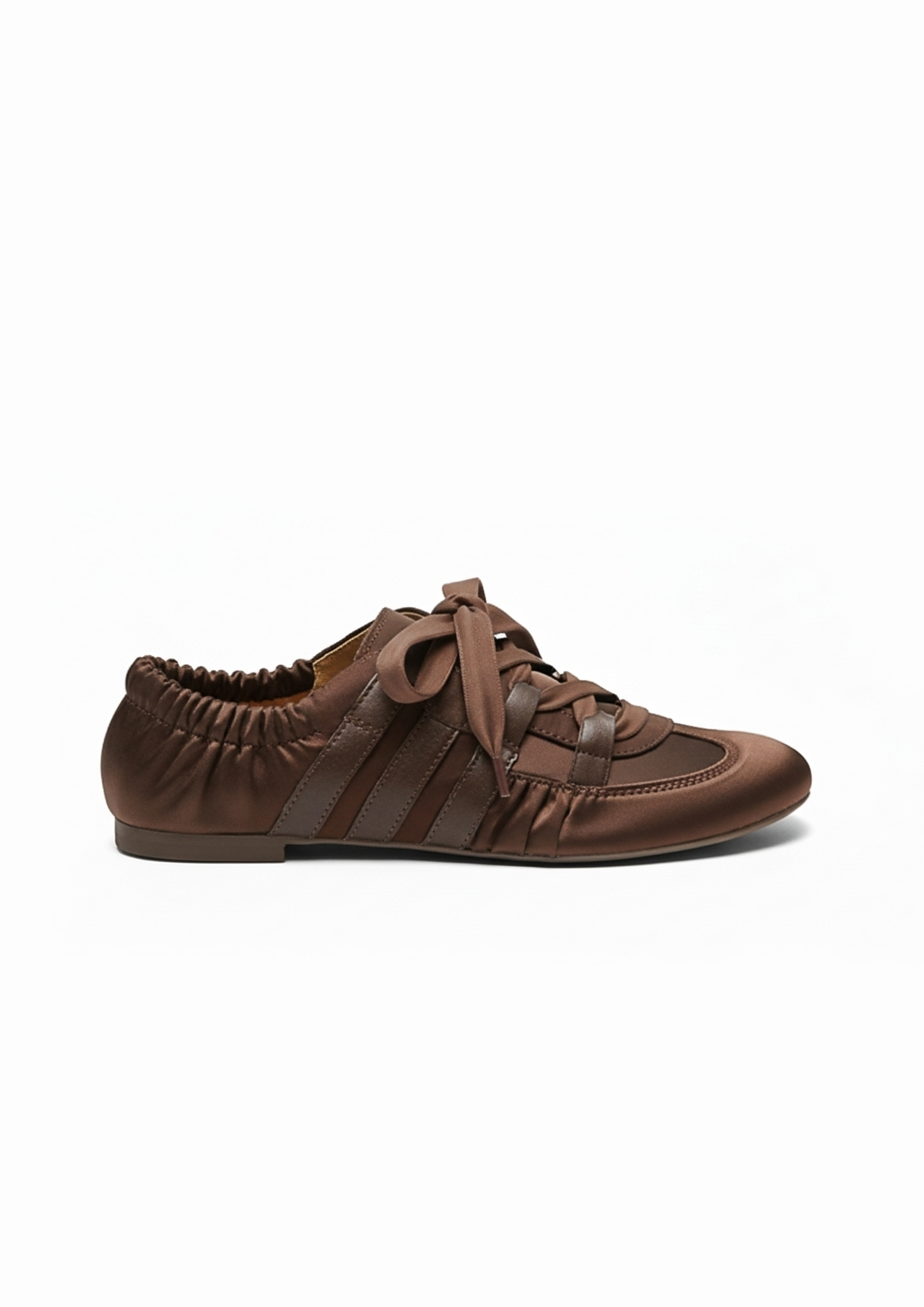 Ruby Ribboned Flats – Brown