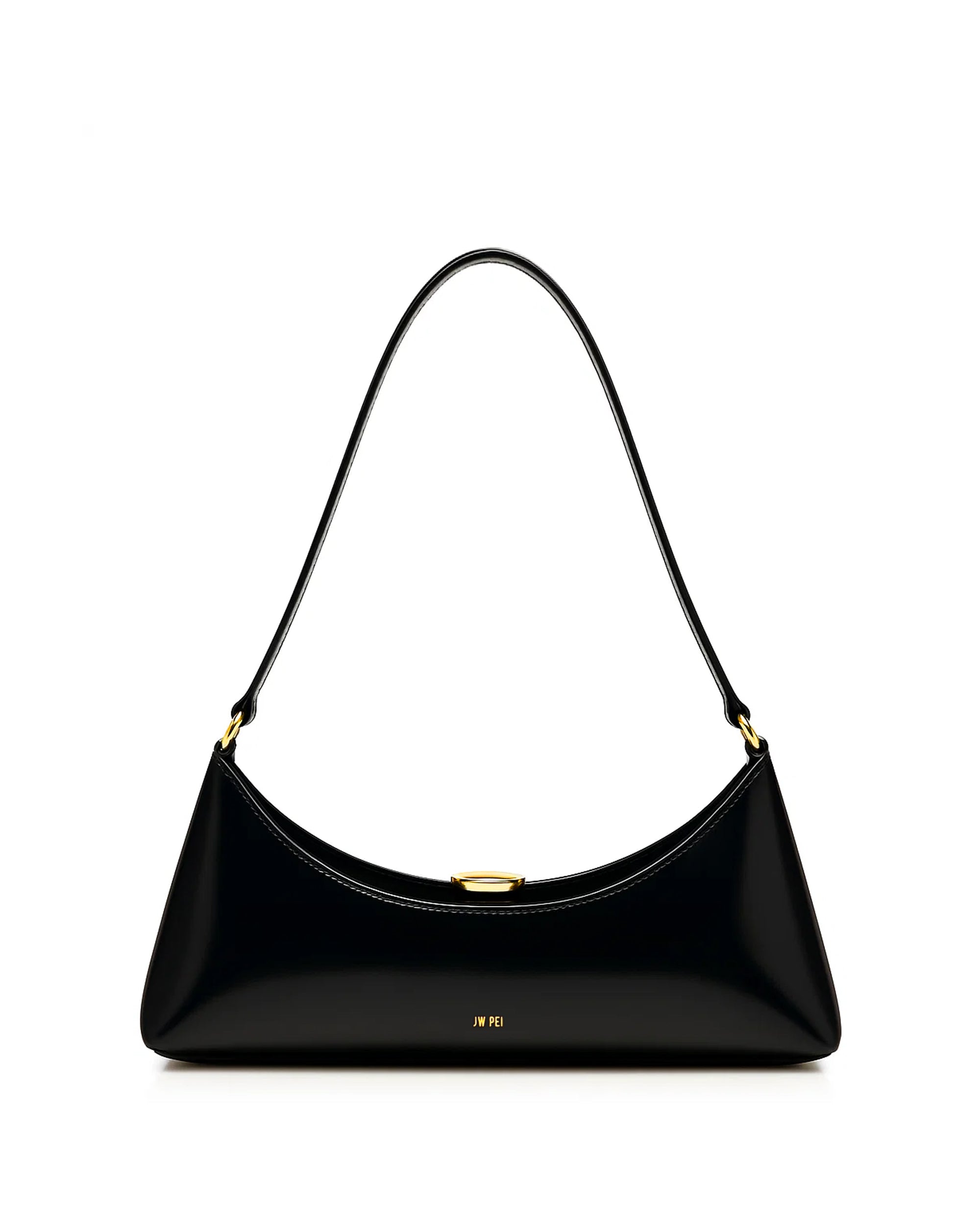 Mia Crescent Shoulder Bag - Black