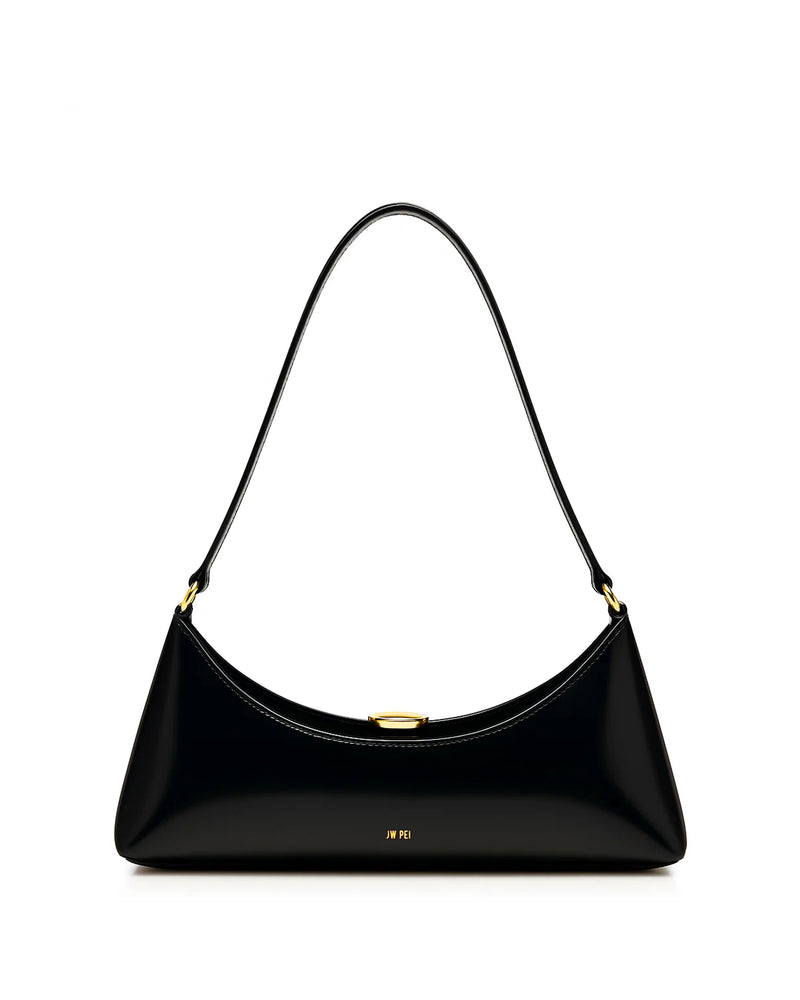 Mia Crescent Shoulder Bag - Black