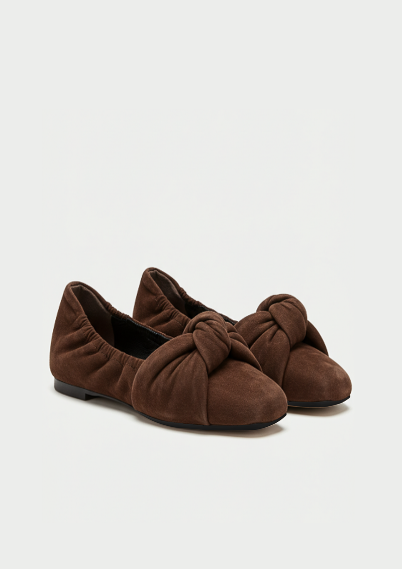 Hazel Bow Flats – Brown