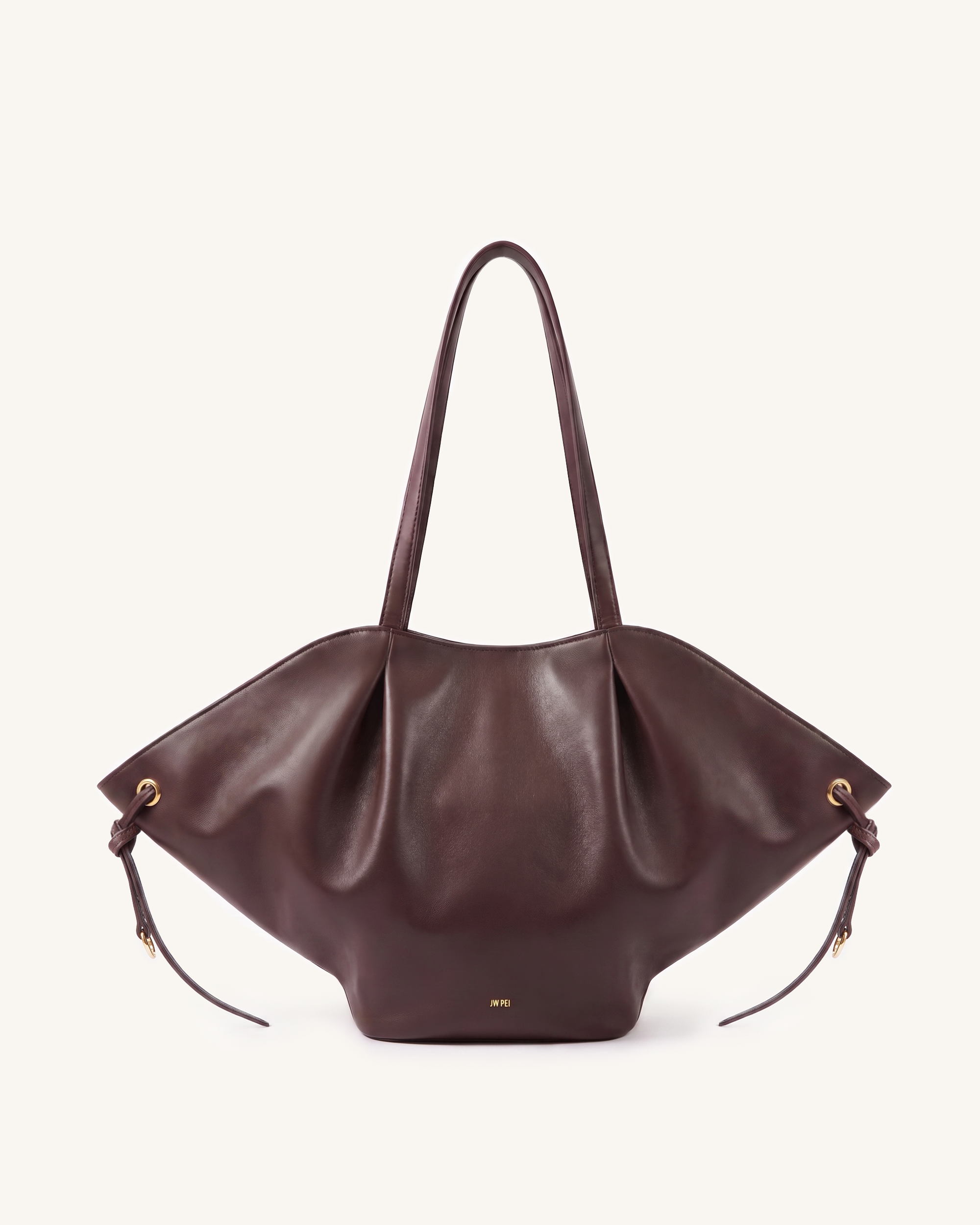Isabeau Gathered Shoulder Bag - Chocolate Brown
