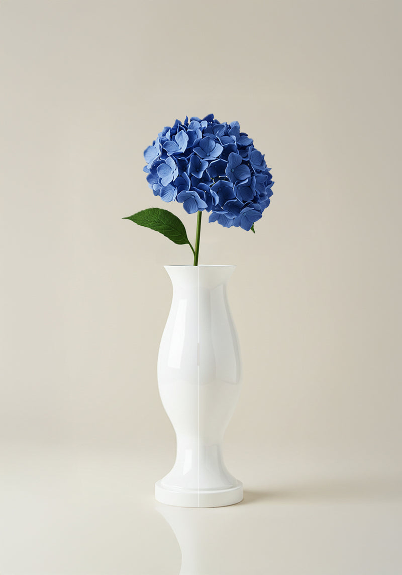 Diana Glossy White Vase Top Handle Bag - White