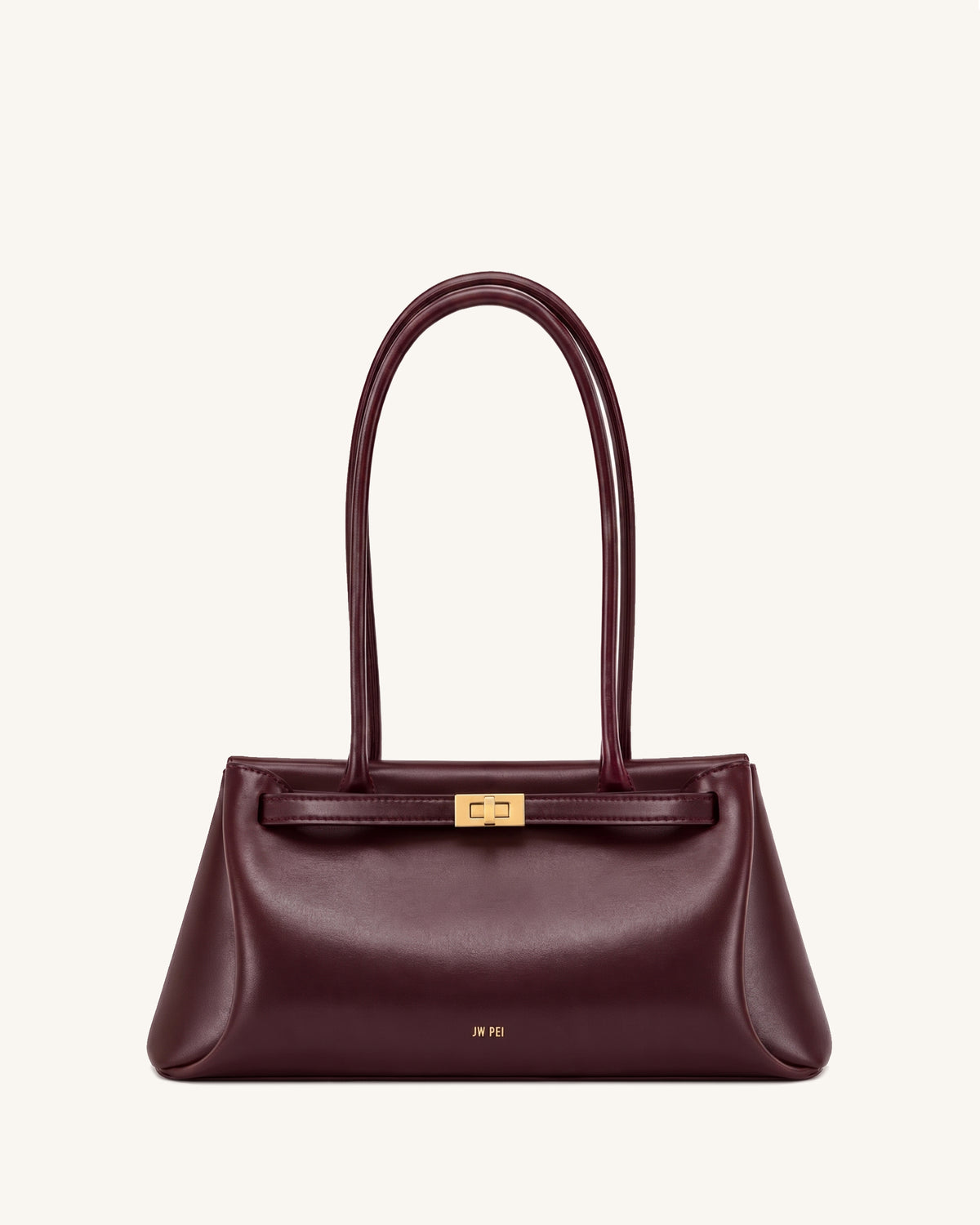 Carmen Structured Top Handle Bag – Burgundy