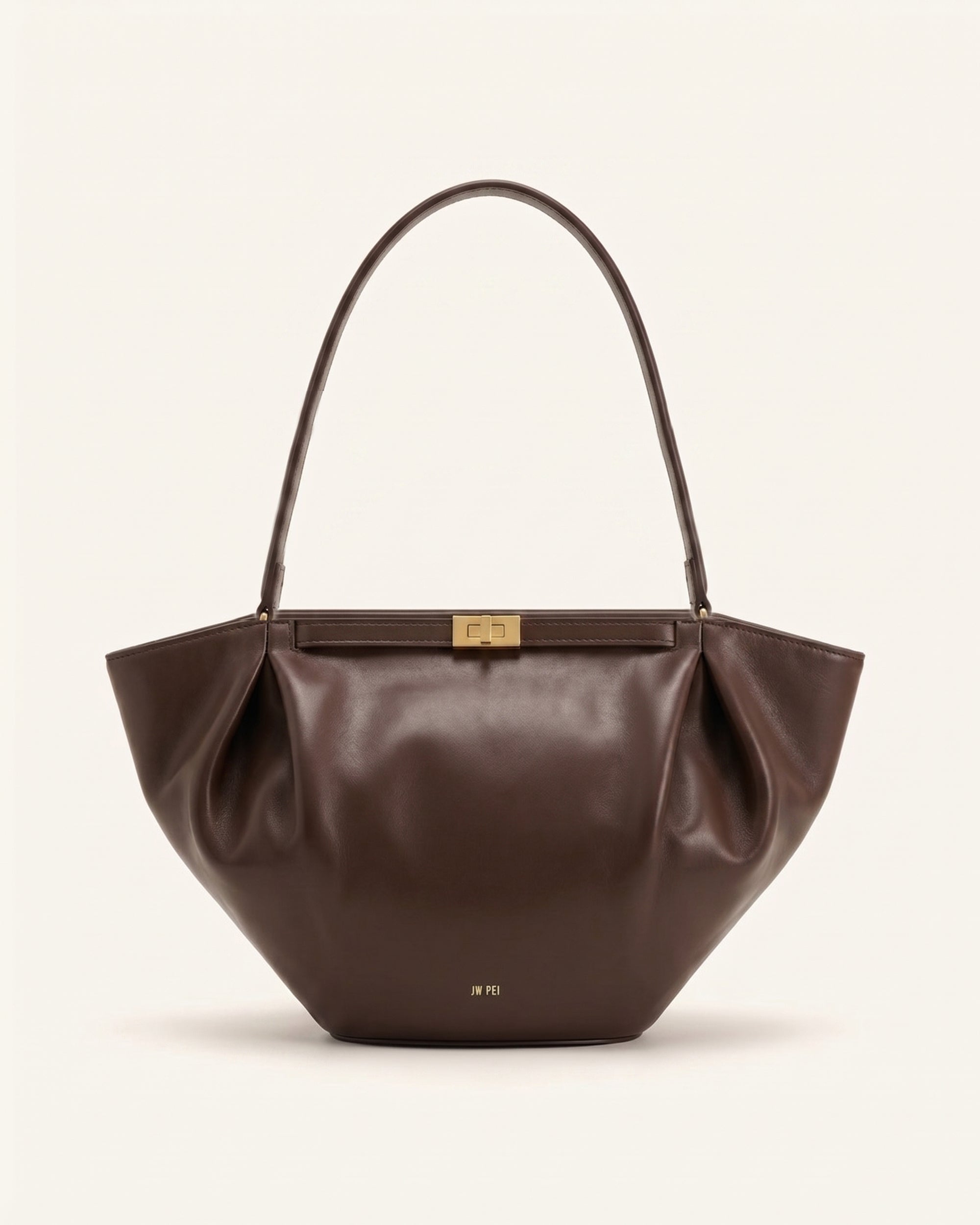 Keyla Structured Shoulder Tote Bag – Dark Brown