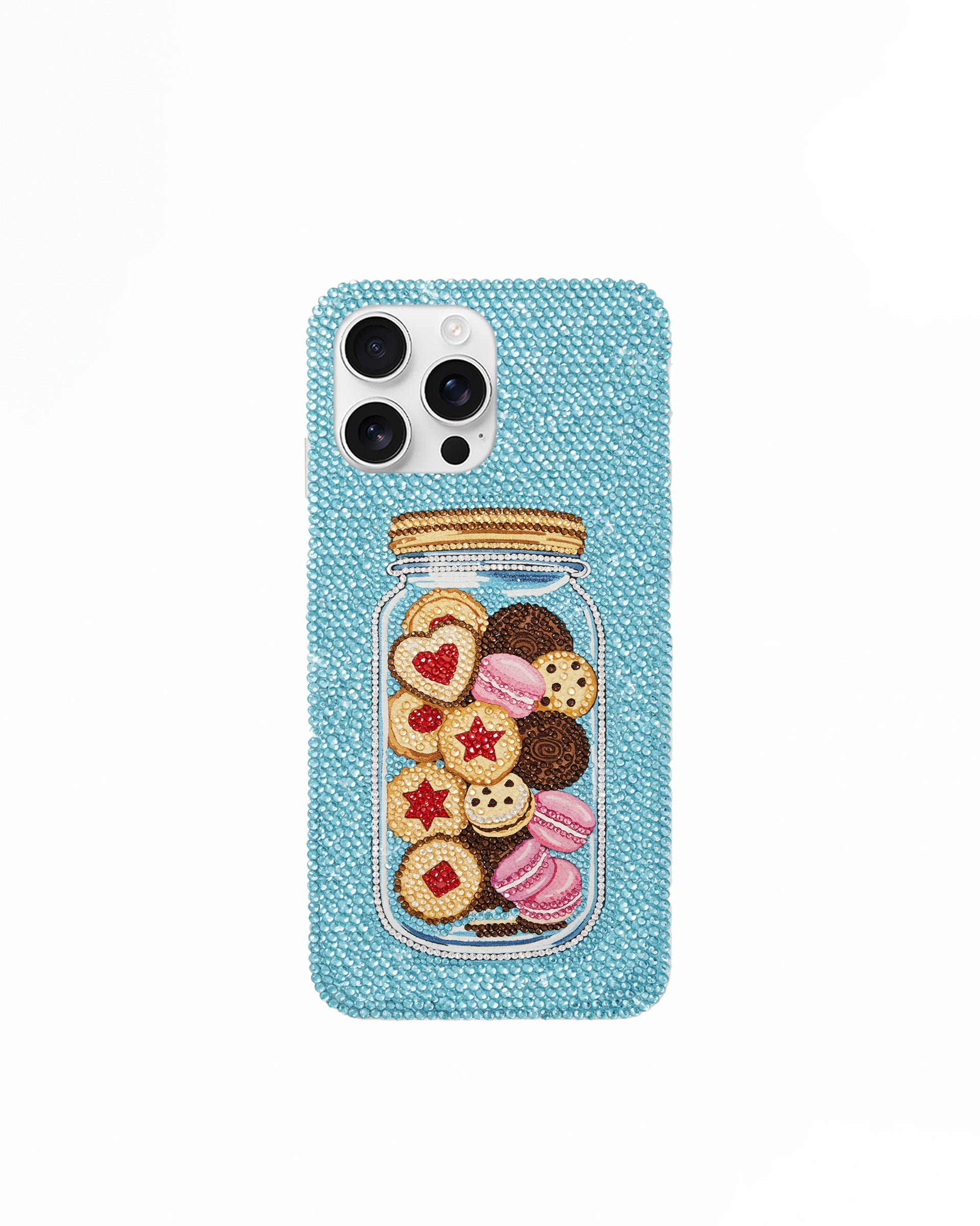 Cookie Jar Embellished Phone Case – Blue