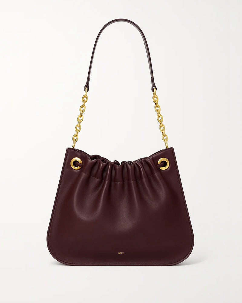 Siena Gathered Shoulder Bag - Brown