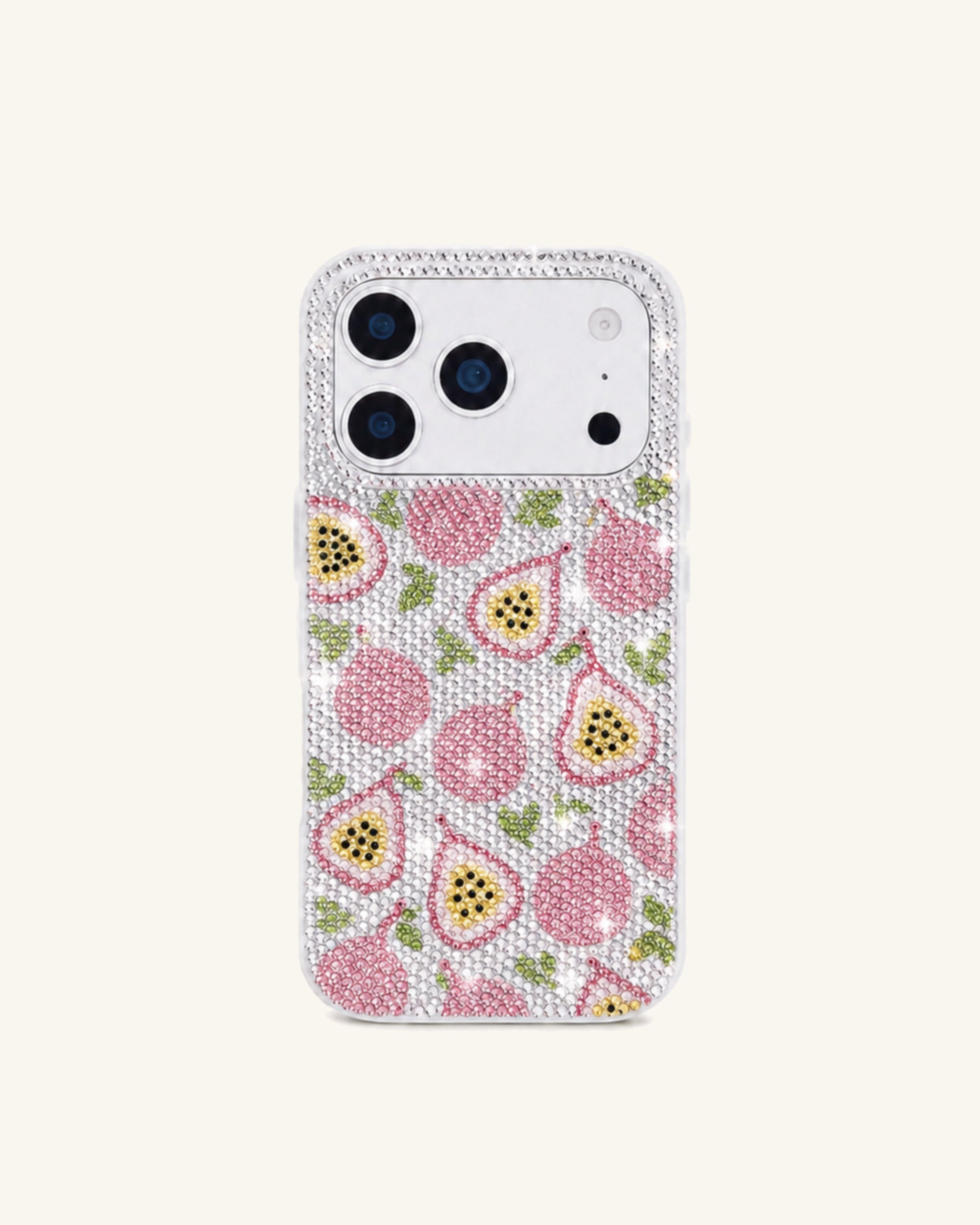 Summer Fruit Artificial Crystal Phone Case - White